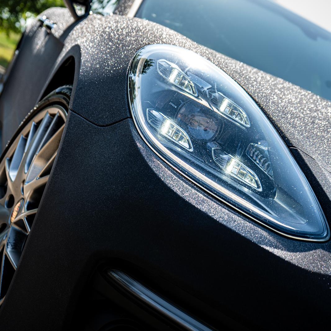 Ravoony Plus PET Super Glitter Black Car Vinyl Wrap review Tony from 00