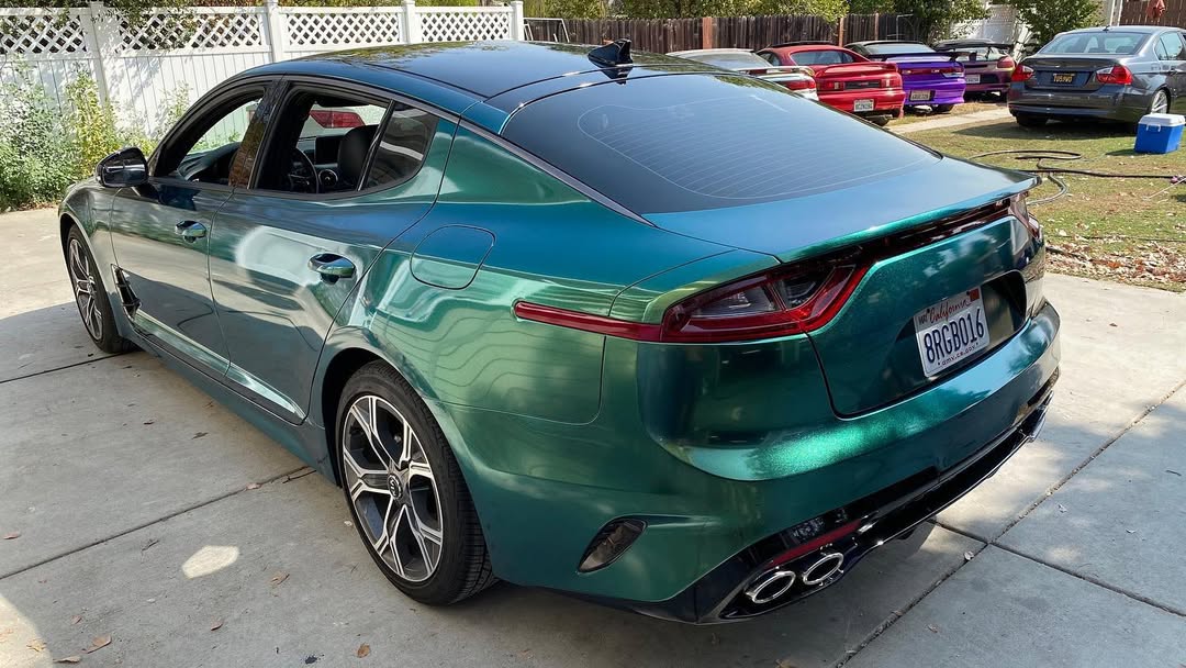 Ravoony Plus Glossy Chameleon Spring Green Car Wrap review Danielle M 04