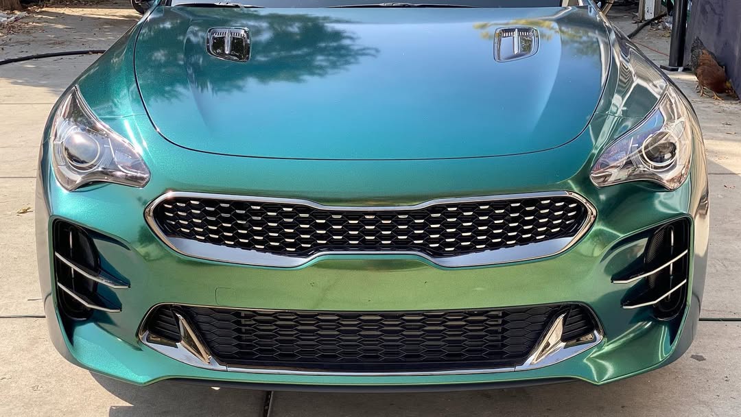 Ravoony Plus Glossy Chameleon Spring Green Car Wrap review Danielle M 05