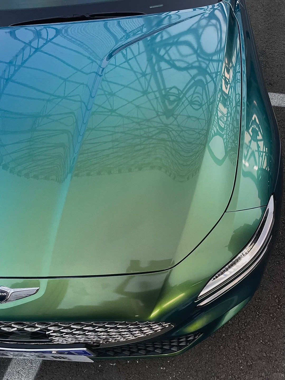 Ravoony Plus Glossy Chameleon Spring Green Car Wrap review Jessica Hall 00