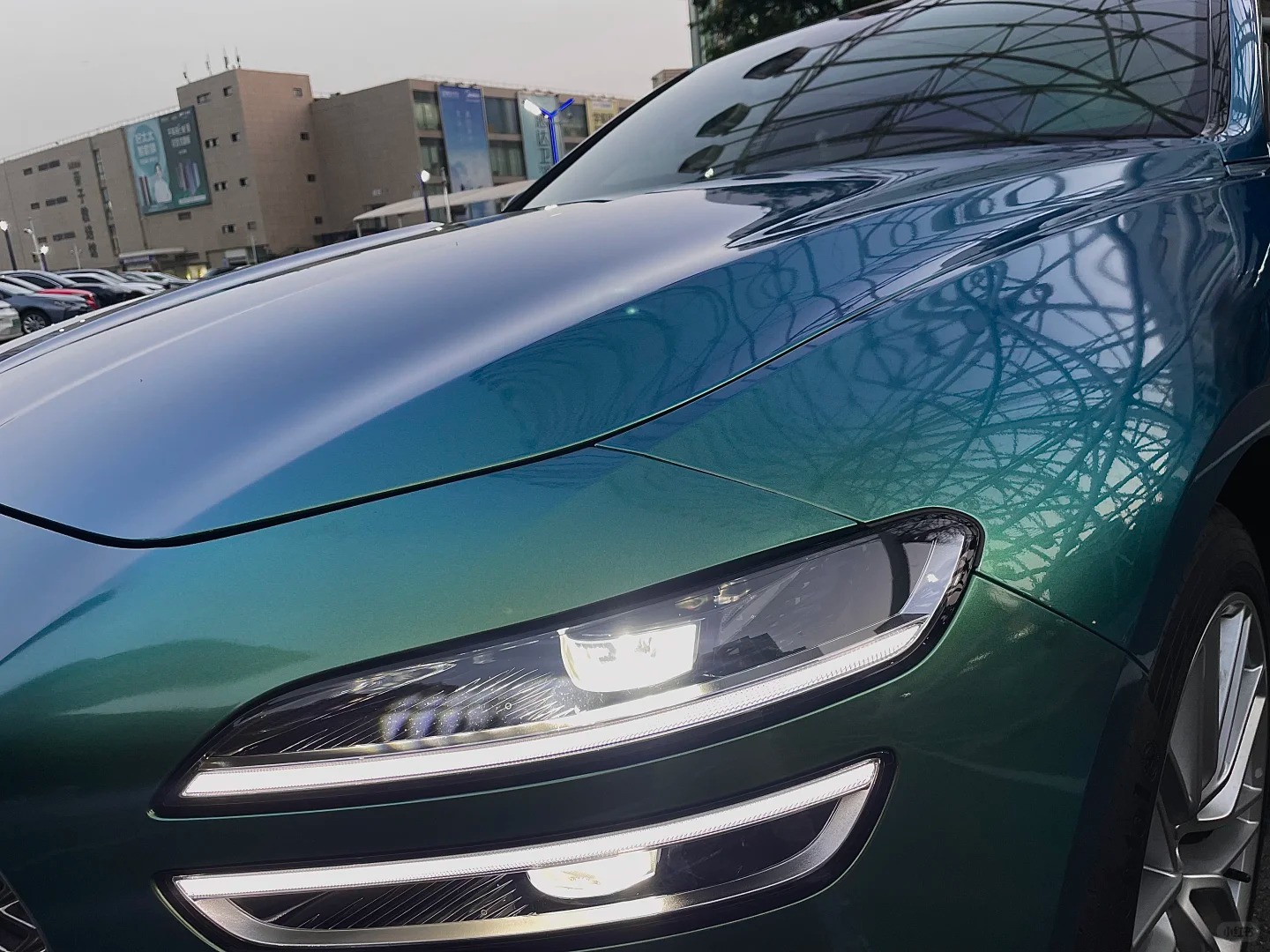 Ravoony Plus Glossy Chameleon Spring Green Car Wrap review Jessica Hall 03