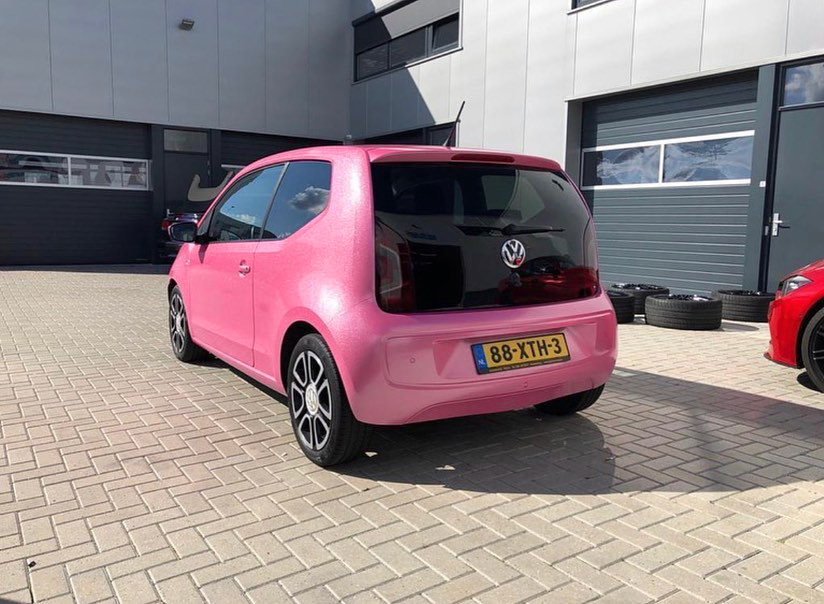   Ravoony Plus PET Sparkle Pink Car Vinyl Wrap review 1