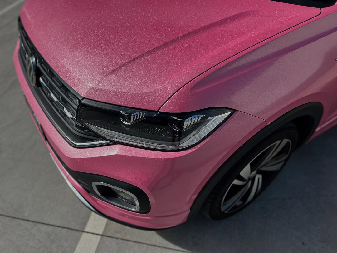   Ravoony Plus PET Sparkle Pink Car Vinyl Wrap review 4