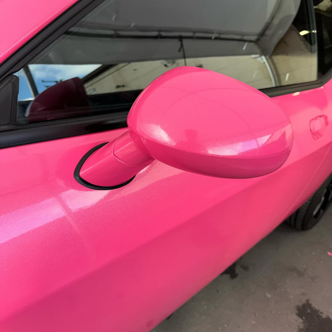   Ravoony Plus PET Sparkle Pink Car Vinyl Wrap review 1