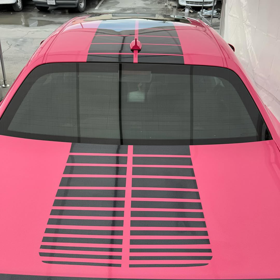   Ravoony Plus PET Sparkle Pink Car Vinyl Wrap review 4