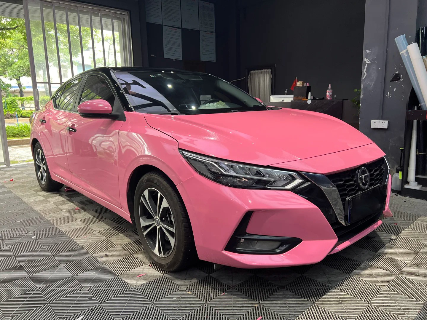   Ravoony Plus PET Sparkle Pink Car Vinyl Wrap review 1