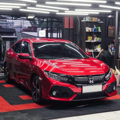 Ravoony Plus PET Gloss Liquid Ruby Red Vinyl Car Wrap review 