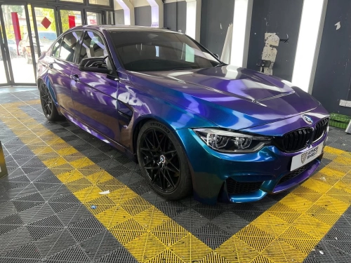 Ravoony Plus PET Purple And Blue Chameleon Car Wrap review 