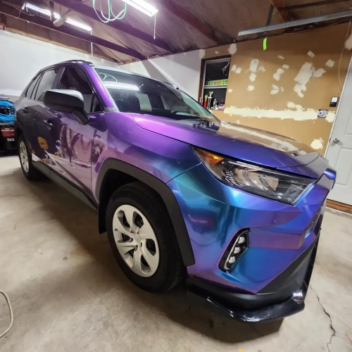 Ravoony Plus PET Purple And Blue Chameleon Car Wrap review 