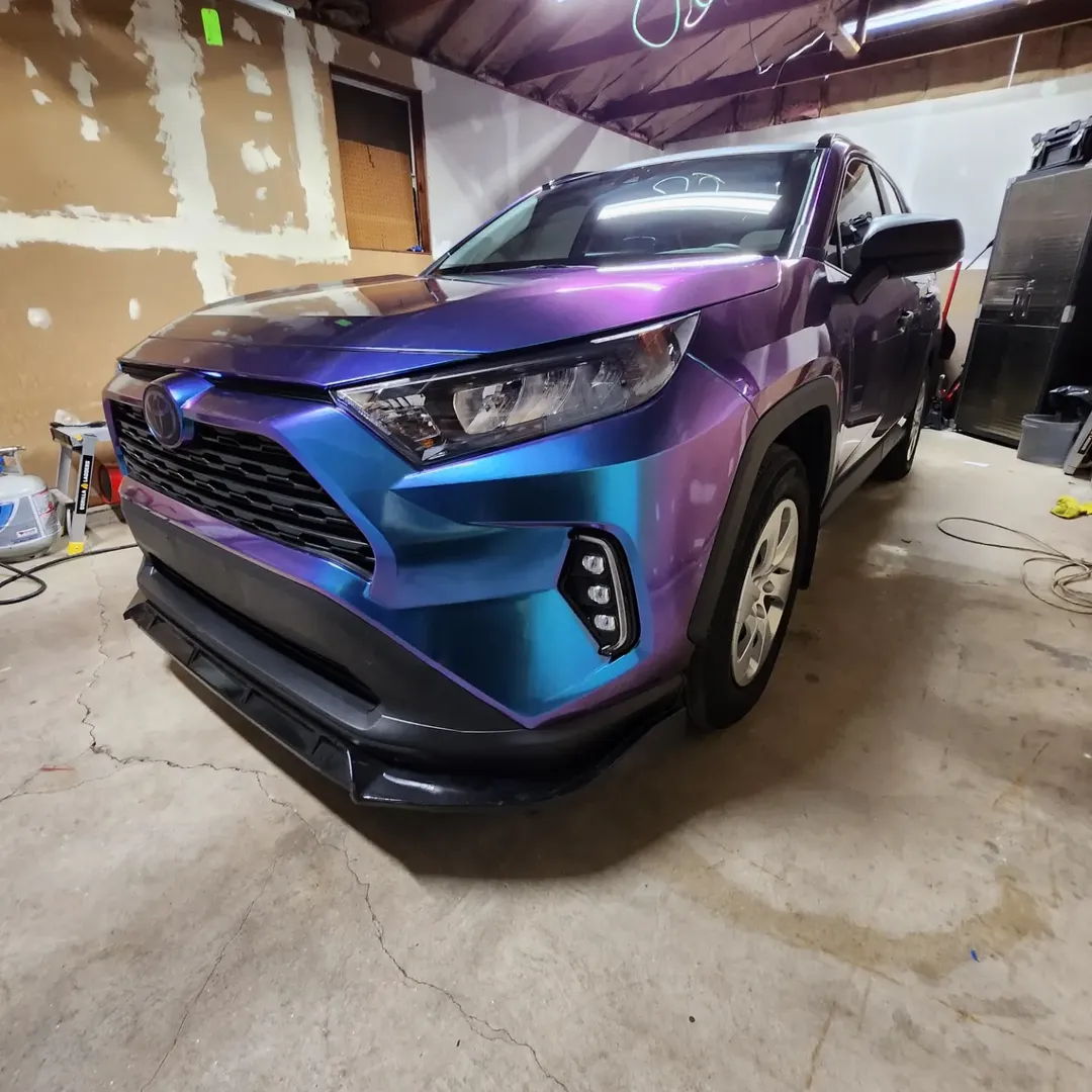 Ravoony Plus PET Purple And Blue Chameleon Car Wrap review Tony from 01