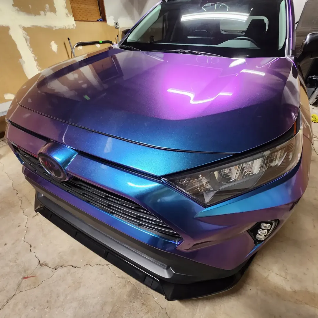 Ravoony Plus PET Purple And Blue Chameleon Car Wrap review Tony from 02