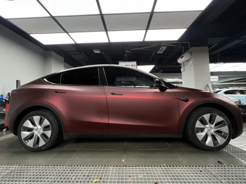 Ravoony Plus PET Satin Dragon Blood Red Vinyl Car Wrap review 