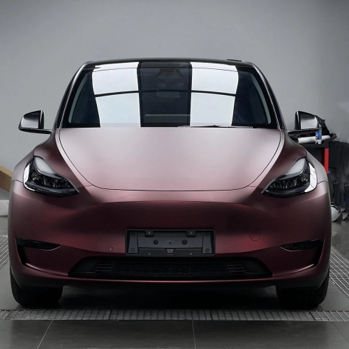 Ravoony Plus PET Satin Dragon Blood Red Vinyl Car Wrap review 