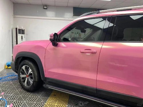 Ravoony Plus Gloss Diamond Gold Pink Vinyl Wrap review 