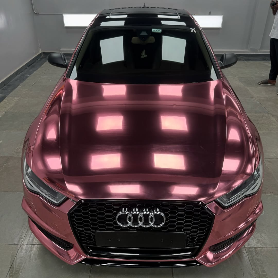 Ravoony Plus PET Rose Gold Chrome Vinyl Car Wrap review Genevieve Laurent 05