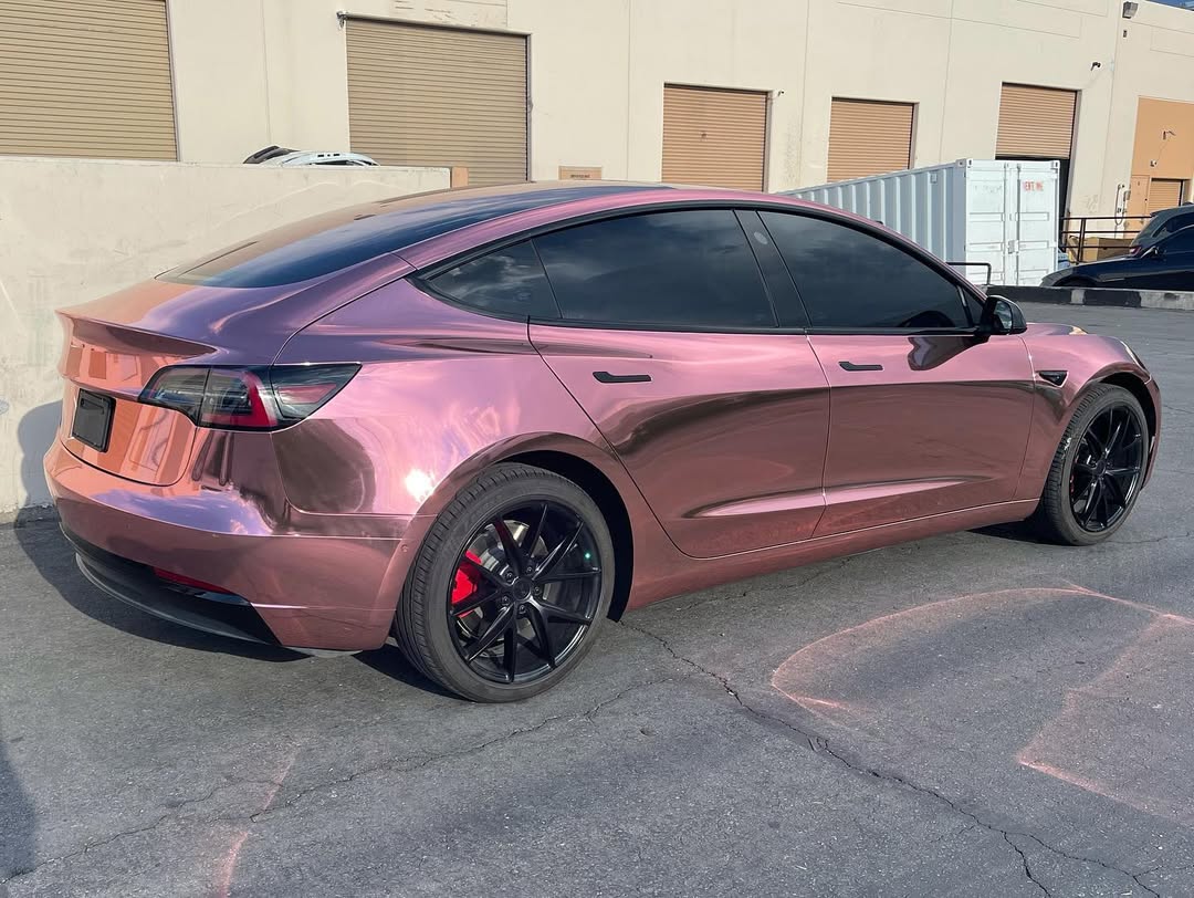 Ravoony Plus PET Rose Gold Chrome Vinyl Car Wrap review zdys sdvs 01