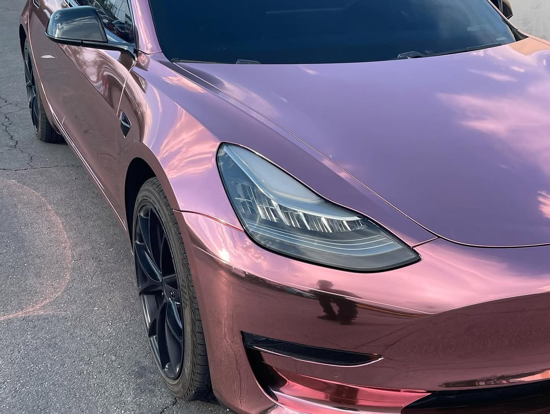 Ravoony Plus PET Rose Gold Chrome Vinyl Car Wrap review zdys sdvs 04