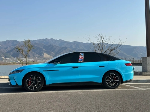 Ravoony Plus PET Glossy Crystal Sky Blue Car Wrap review 