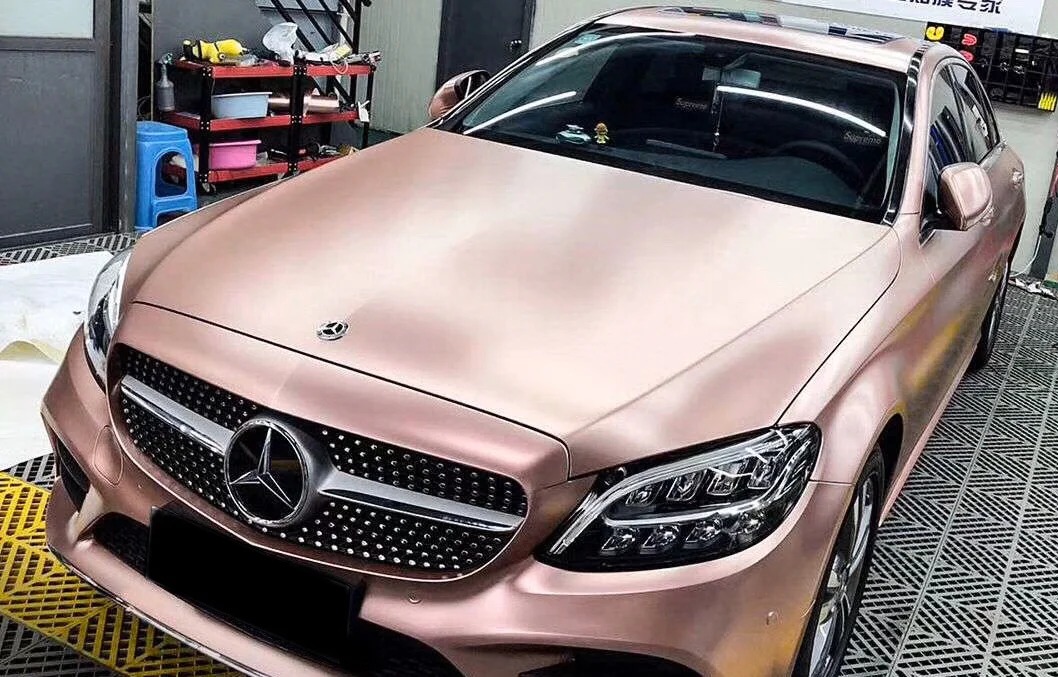 Ravoony Plus Pure Metallic Rose Gold Car Vinyl Wrap review 0