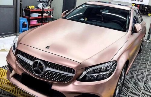 Ravoony Plus Pure Metallic Rose Gold Car Vinyl Wrap review 
