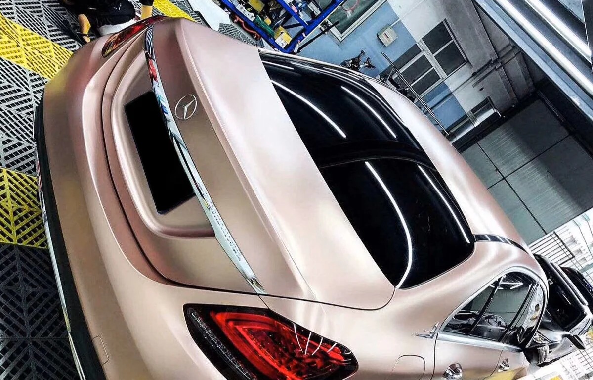 Ravoony Plus Pure Metallic Rose Gold Car Vinyl Wrap review 2