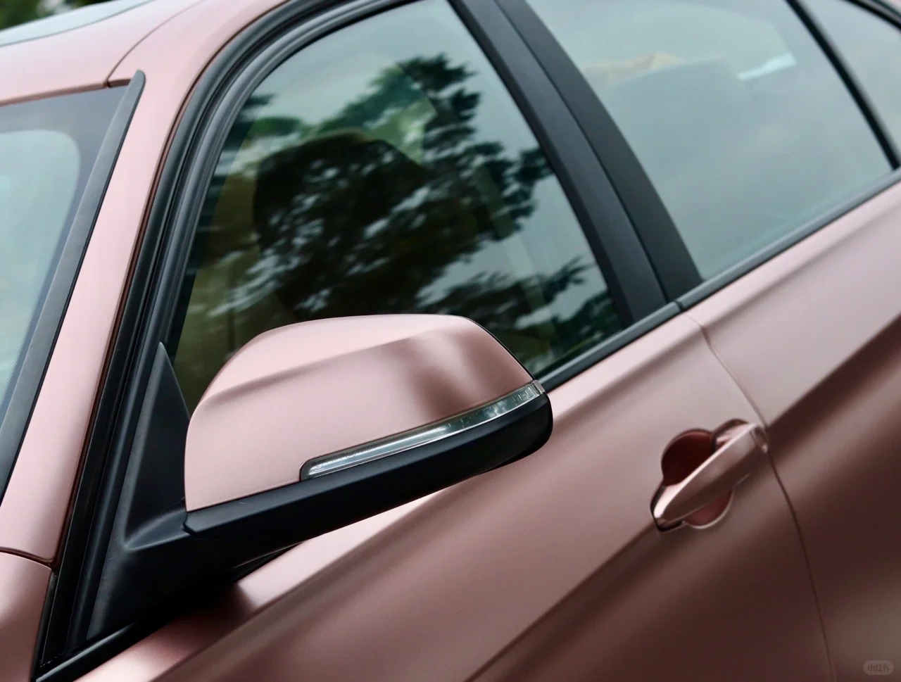 Ravoony Plus Pure Metallic Rose Gold Car Vinyl Wrap review 1