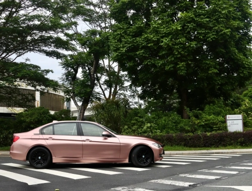 Ravoony Plus Pure Metallic Rose Gold Car Vinyl Wrap review 