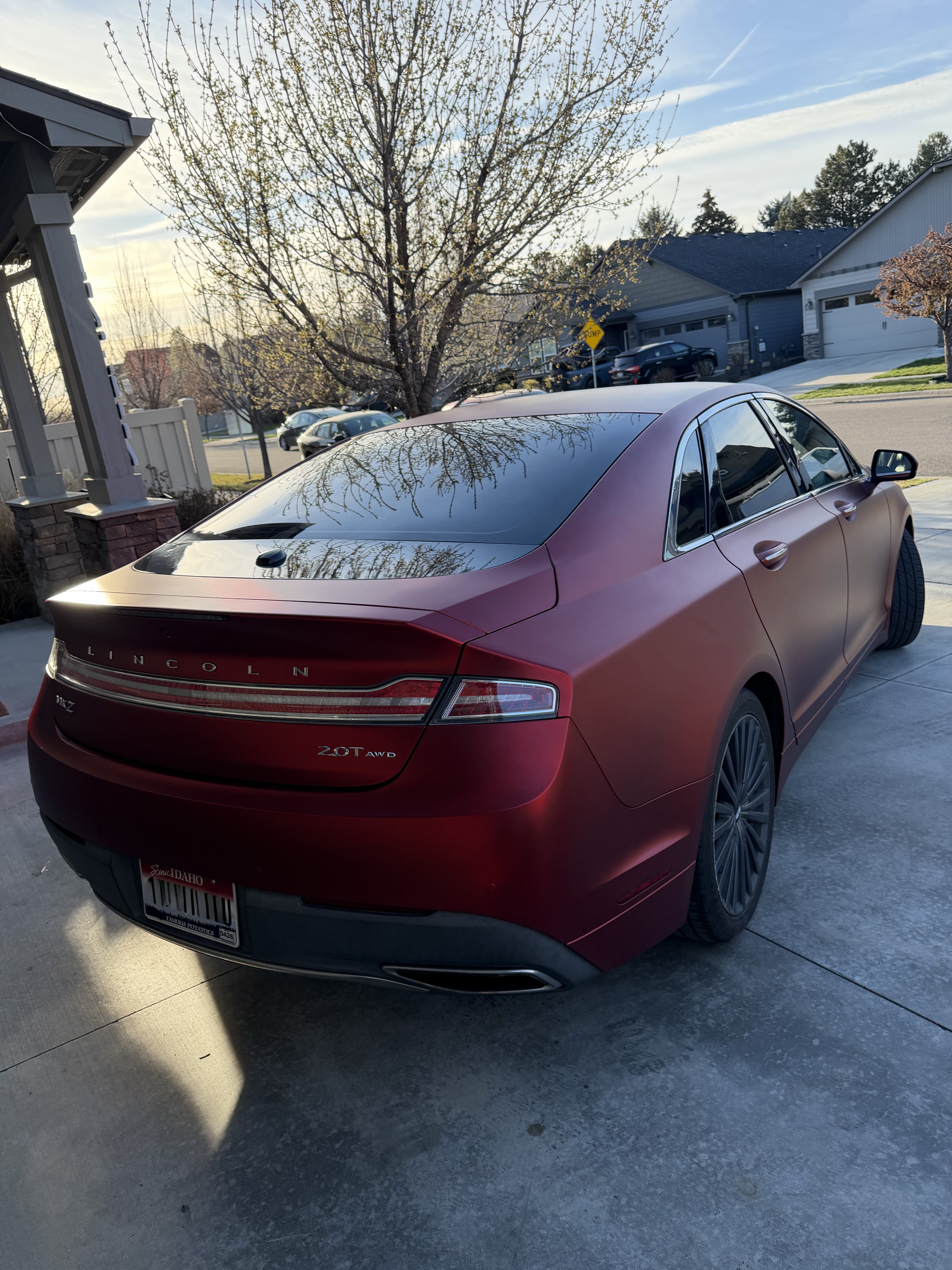 Ravoony Plus PET Matte Chrome Romanee Red Vinyl Car Wrap review SR Wraps 02