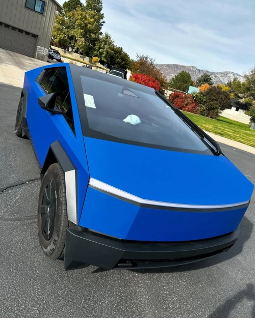 Ravoony Plus PET Satin Blue Vinyl Car Wrap review 