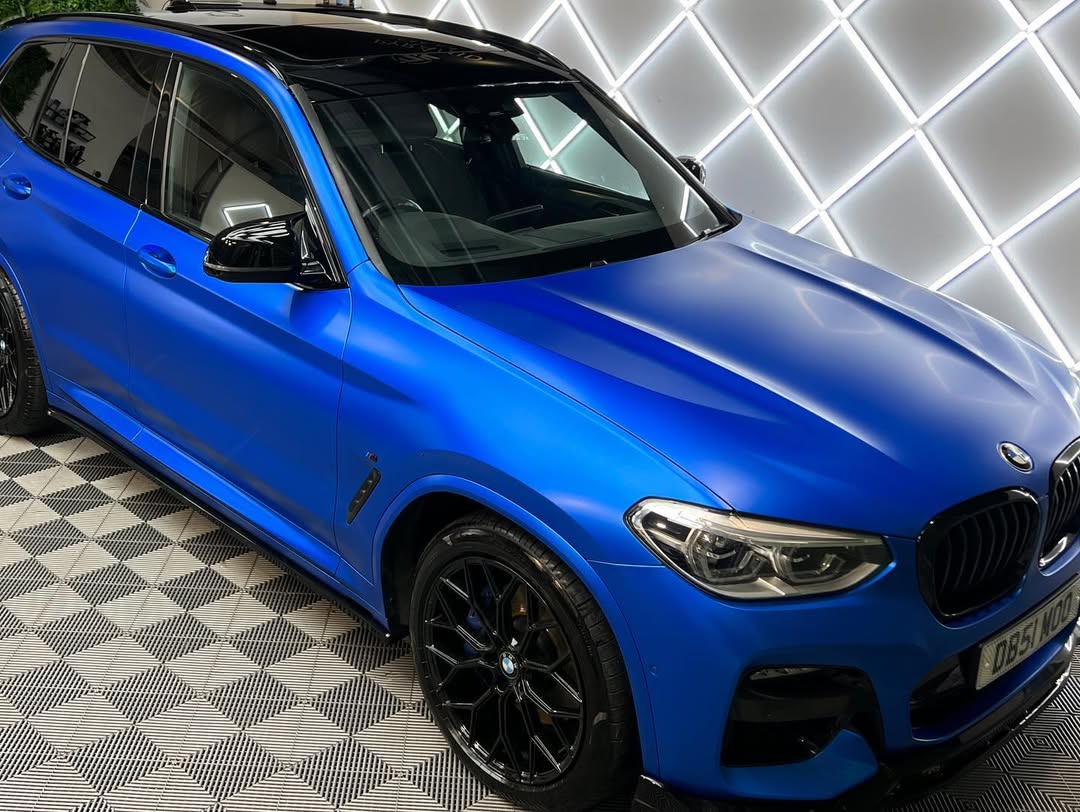 Ravoony Plus PET Satin Blue Vinyl Car Wrap review Hunter Thompson 05