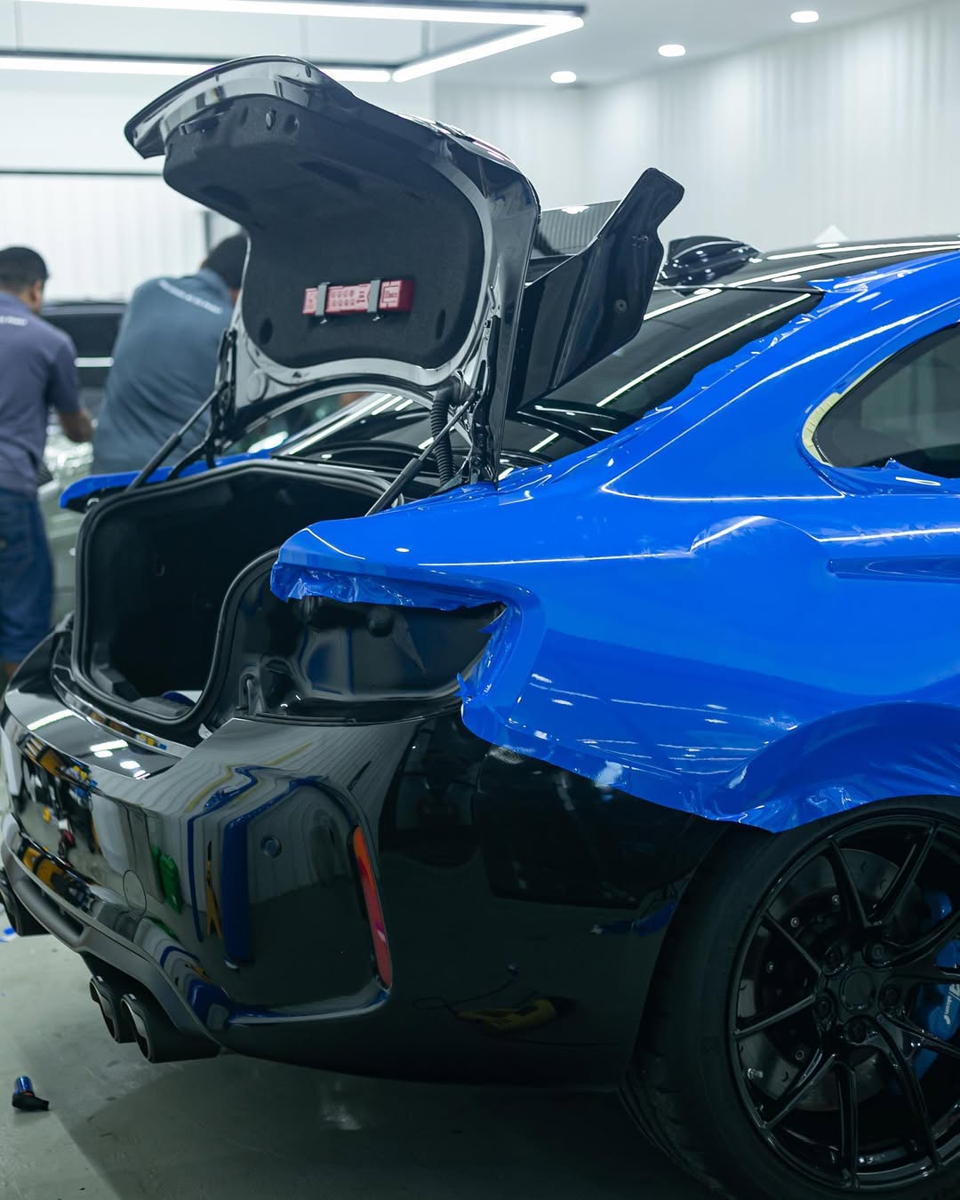 Ravoony Plus PET Gloss Shark Blue Vinyl Wrap review 3