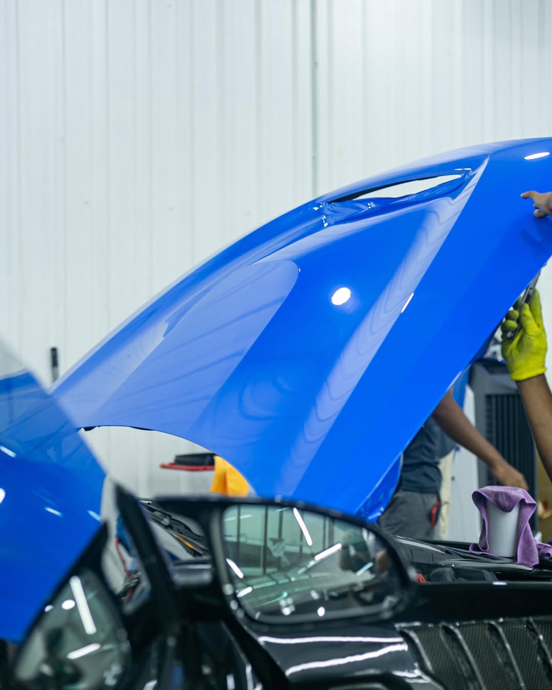 Ravoony Plus PET Gloss Shark Blue Vinyl Wrap review 2