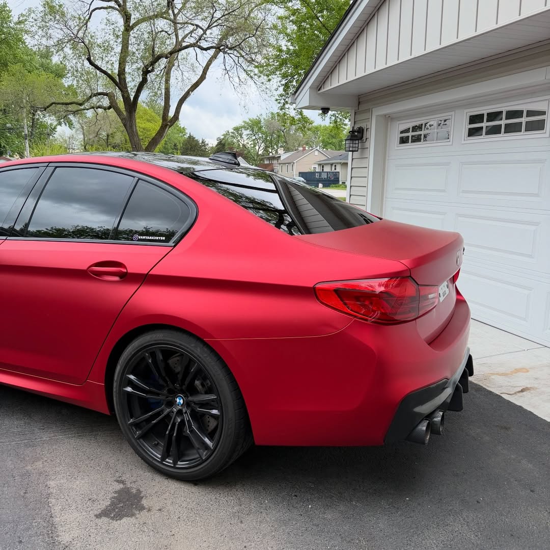 Ravoony Plus PET Matte Chrome Red Vinyl Car Wrap review Orlando Mendez 06