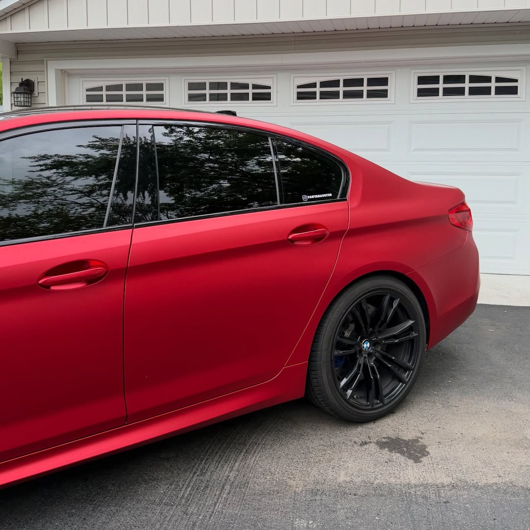 Ravoony Plus PET Matte Chrome Red Vinyl Car Wrap review Orlando Mendez 05