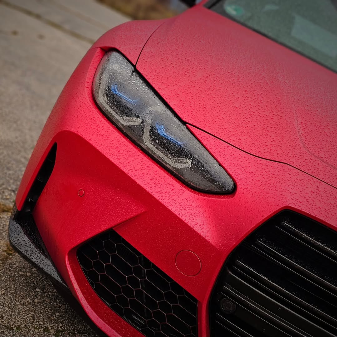 Ravoony Plus PET Matte Chrome Red Vinyl Car Wrap review Delilah Cross 05