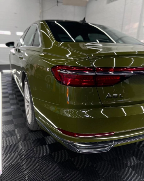 Ravoony Plus PET Audi Gloss Army Green Vinyl Car Wrap review 