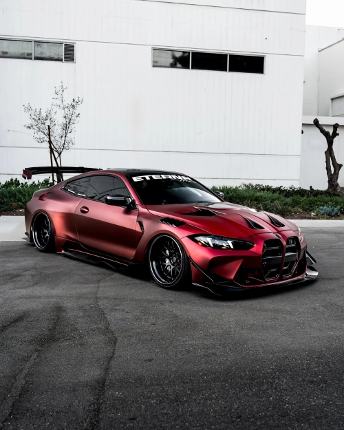 Ravoony Plus PET Matte Chrome Romanee Red Vinyl Car Wrap review 