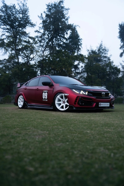 Ravoony Plus PET Matte Chrome Romanee Red Vinyl Car Wrap review 