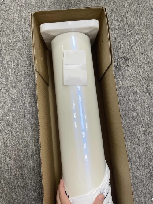 Ravoony Plus PET Glossy White to Blue Car Vinyl Wrap review 