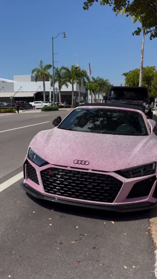 Ravoony Plus PET Super Glitter Pink Car Vinyl Wrap review 