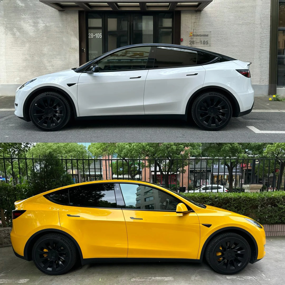 Ravoony Plus Glossy Metallic Yellow Car Wrap review 0