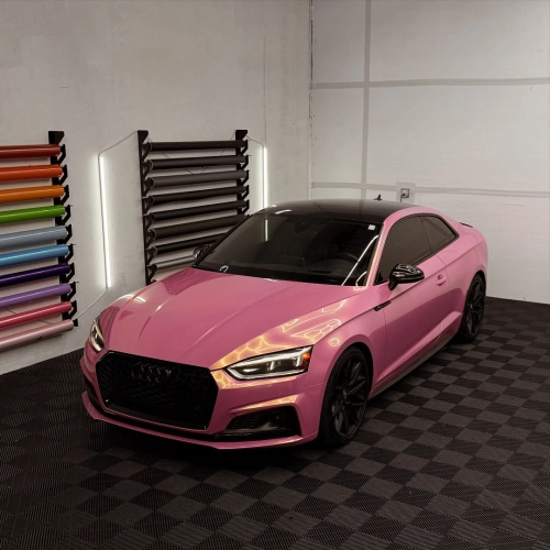 Ravoony Plus PET Gloss Diamond Gold Pink Vinyl Wrap review 