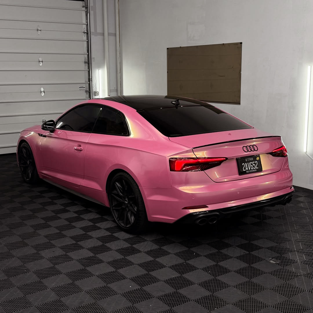 Ravoony Plus PET Gloss Diamond Gold Pink Vinyl Wrap review 3