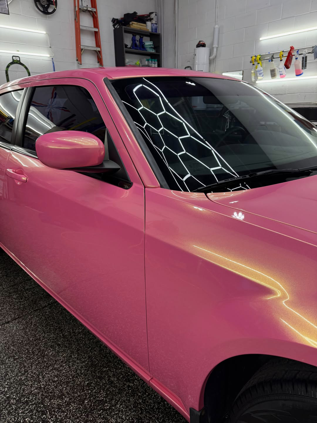 Ravoony Plus PET Gloss Diamond Gold Pink Vinyl Wrap review 9