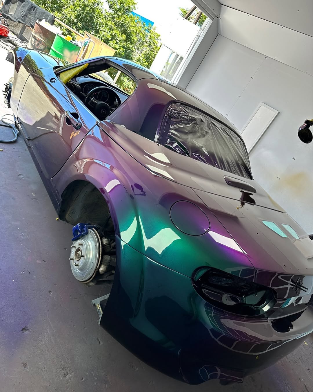 Ravoony Plus PET Glossy Metallic Green Galaxy Car Vinyl Wrap review 0