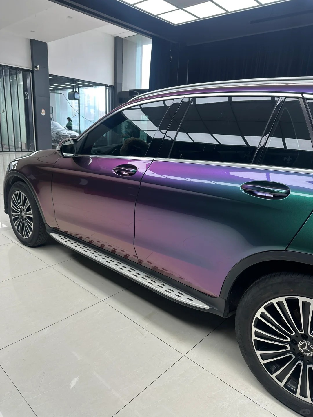 Ravoony Plus PET Glossy Metallic Green Galaxy Car Vinyl Wrap review 2
