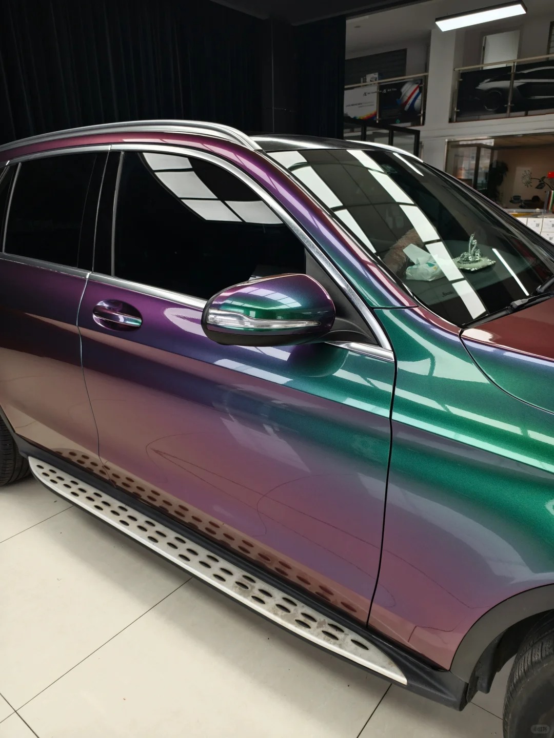 Ravoony Plus PET Glossy Metallic Green Galaxy Car Vinyl Wrap review 4