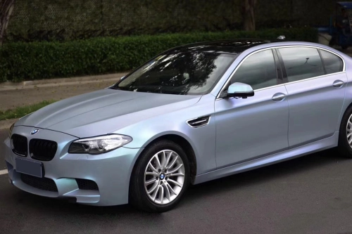 Matte Diamond Grey Blue Car Vinyl Wrap