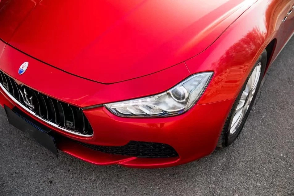 Metallic Vampire red car vinyl wrap For Maserati Quattroporte