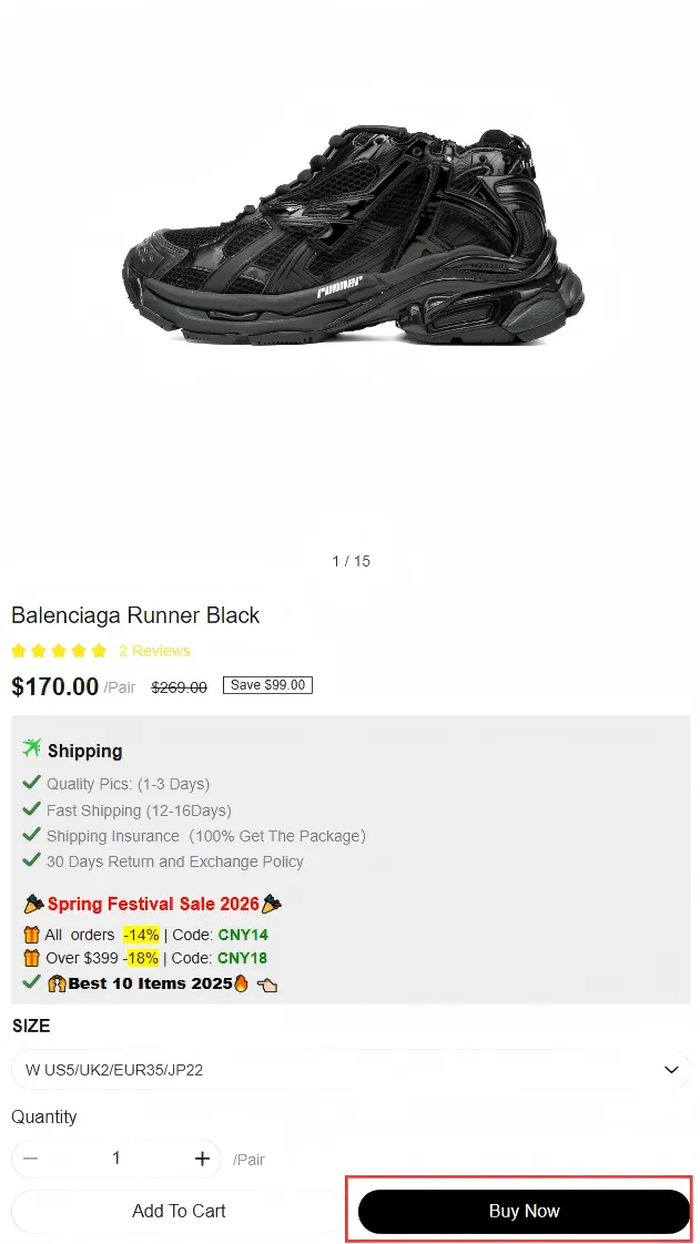 Click Buy Now
